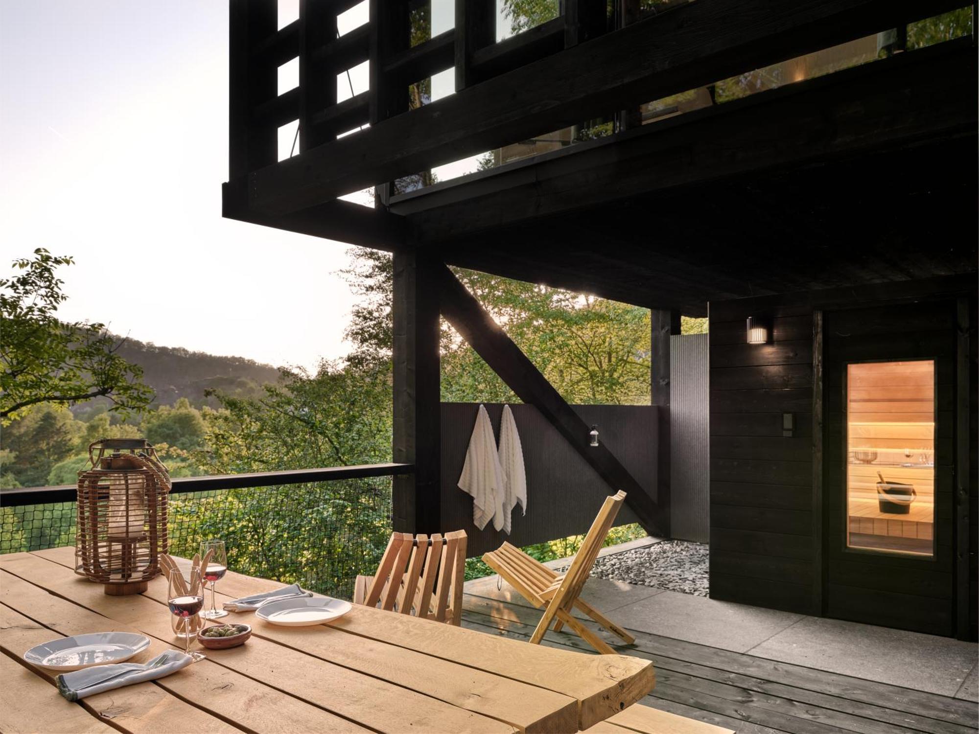 Hutstuf The Beaver & Private Outdoor Spa ラ・ロシュ・アン・アルデンヌ エクステリア 写真